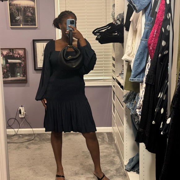 Ganni Deep Blue Dropwaist Dress - Picture 1 of 3